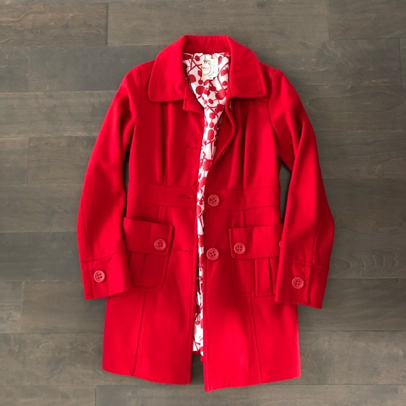 Tulle Jackets & Blazers - Red winter pea coat Tulle Jackets & Blazers - Red winter pea coat